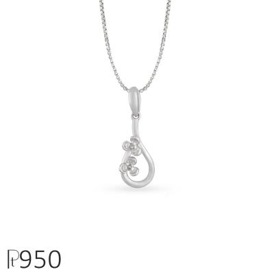 Stunning Floral Platinum Pendant
