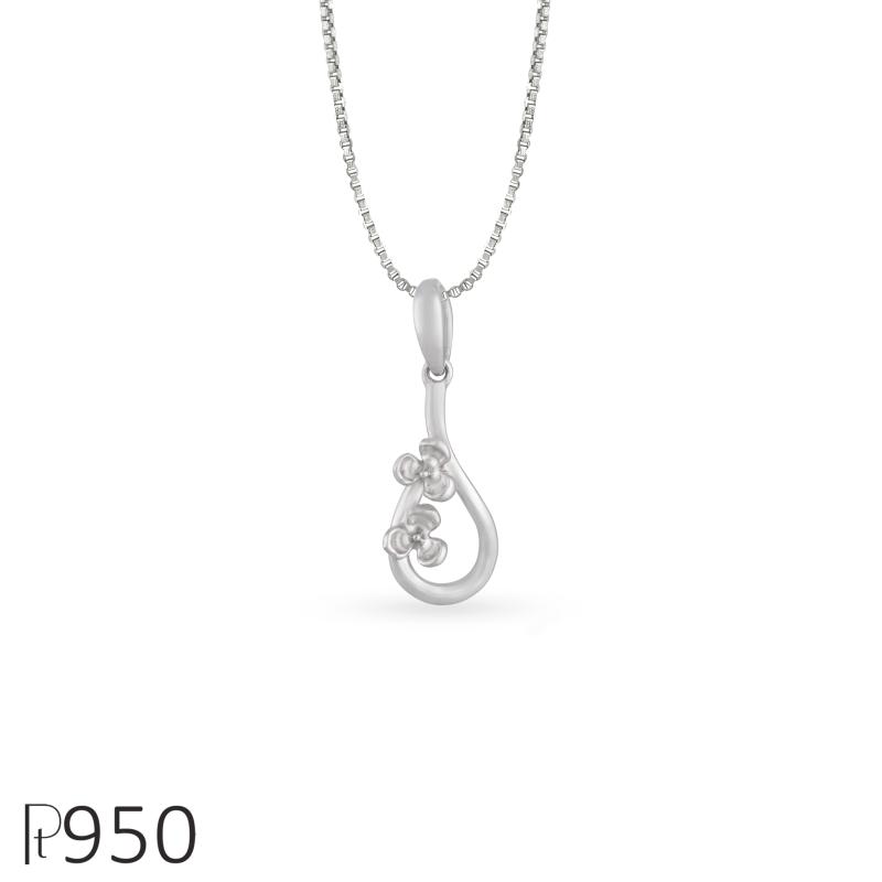 Stunning Floral Platinum Pendant